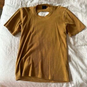 Proenza Schouler Tee with Back Cutout Mustard Gold Size S